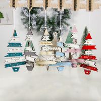 크리스마스 트리 나무 펜던트 새해 교수형 크리스마스 문 장식 펜던트 화려한 나무 크리스마스 파티 장식 용품 BH7584 TYJ
