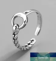 925 Sterling Silber Hochpoligmond Thai Silberring für Frauen unregelmäßige Schlosskette Open Ring Schmuck S-R616