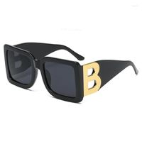 Okulary przeciwsłoneczne duże kwadratowe literę B dla kobiet mężczyzn Wysokiej jakości design męski samochód prowadzący Uv400 Big Sun Classes