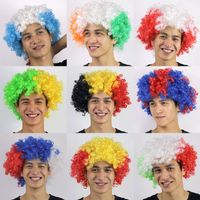 Party Hats headdress European Cup World Cup flag- colored wig...
