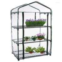 정원 용품 2/3/4/5 계층 소형 온실 야외 공장 재배 녹색 하우스 PVC 커버 투명