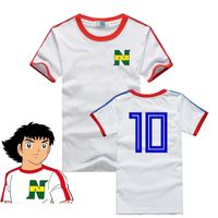 Fan Tops Abbigliamento Capitano Tsubasa maglietta Kojiro Hyuga Shirt a maniche corte per bambini Costumi per bambini Costumi Summer Soccer Jersey Men Donne