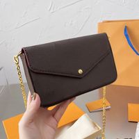 3- in- one Bags Designer Handbags Brown Flower Crossbody Bag L...