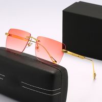 럭셔리 디자이너 선글라스 비즈니스 업무 프레임리스 패션 INS 넷 레드 남성과 여성 동일한 남성과 여성 금속 프레임 안경 Z35 Z28 광학 안경이 장착 될 수 있습니다.