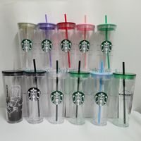 24oz Starbucks Grande Travel Tumbler Tumbler Double Parede Duplo Acrílico Plástico Isolado Cup