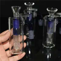 Catchers de cenizas de vaso azul de vidrio de ceniza de 14 mm de 18 mm de espesor