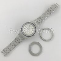 Factory Z Edition Men's Mechanical Watch 41mm 15500 Super Perfect Caffice Edition Белый текстурированный браслет A3120