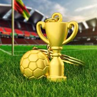 2022 Troféu de futebol da Copa do Mundo Chaves do Catar Fãs de Função de Função de Presente Pingente de Jóias de Jóias de Ouro