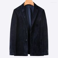 Ternos masculinos Corduroy Blazer para a primavera 2022 Jaqueta casual de negócios Plain Black XL 6xl 7xl