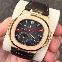 8 colori orologi automatici maschili Nautilus 5712 5712G 5712R 5711 Everose Gold in acciaio inossidabile Watchcase Watchcase in cristallo maschile di lusso Crystal Luxury