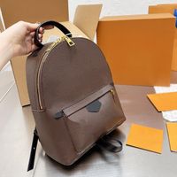 Bolsa de designer de luxo Palm mini mochila mochila feminina bolsas de mensageiro de couro bolsas Scholl Bag Satchel Tote M44873