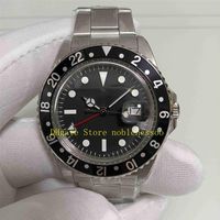 Gerçek Po Erkekler Vintage Watch BP Fabrikası Erkek 40mm Antik 1675 Siyah kadran Paslanmaz Çelik 1968 Kol saatleri Bilezik Spor 265K