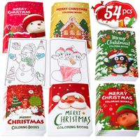 Decorações de Natal Livros para colorir infantil Favorias de festas de Natal Bolsas de Goodie Stufol Filler Funcionário Função Drop Drop Edibles Bag AM3VY