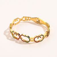 Designers principais pulseiras femininas Bangle Luxury Designer verde letra vermelha letra jóias pulseira fiel