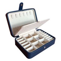 Boîtes de bijoux Boîte portable en cuir Double boucles d'oreilles simples Le cercueil du sonnerie peut contenir 68 220916