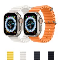 Ocean Band cinghie per Apple Watch 49mm 44mm 40mm 45mm 41mm 42mm 38mm Sport Sport Bracciale silicone per IWatch Series 8 7 6 5 4 SE Ultra cinghia