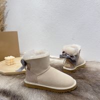 Kid Parent- child Short boot Designer sheepskin snow Boots cr...