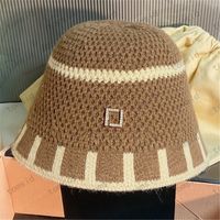 양모 여성 디자이너 버킷 모자 남성 고급 비니 겨울 맞는 모자 유니렉스 캐주얼 패션 보닛 카퀴 트는 모자