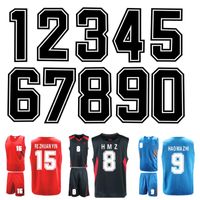 Понятия железо по номерам спортивные футболки наклеек теплопередачи от 0 до 9