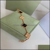 Charm Bracelets Designer 4Colors Fashion Classic Charm Bracelets Cadena de brazaletes 18K Gold Agate Shelto-Pearl Del Pending66 OT1RL