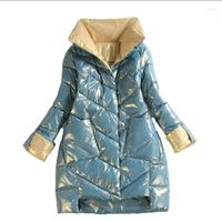 Женские траншеи Coats 2022 Зимняя куртка Высококачественная стоянка для стойки