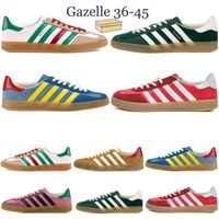 Zapatillas de deporte deportivas samba gazelle zapatos para hombres casuales mujeres gazelles blancos para hombre verde color marrón rosa plataforma de entrenadores azules azules