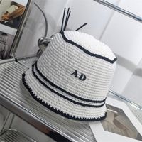 여성을위한 새로운 디자이너 버킷 모자 니트 모자 2 컬러 레터 패션 토하이트 야구 모자 남자 모자