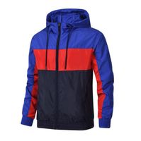 Designer Men' s Jacket hooded Windbreaker Long Sleeve sp...