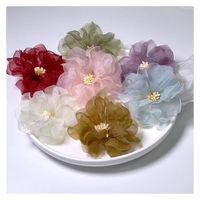Dekorative Blumen 20 PCs Garn künstliche handgefertigte Stoff Neuheit DIY Accessoires für Hüte Brosche Schmuckschuhe Schnallen Schnallen