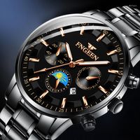 Нарученные часы fngeen смотрит верхние мужские часы Quartz Watch Men Business The Navanless Steel Faterpronation Relogio Masculino