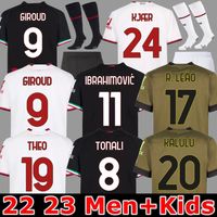 إبراهيموفيتش 22 23 كرة قدم قمصان AC Milans Giroud R. Leao Bennacer Kessie Romagnoli Calhanoglu Tonali Rebic 2022 2023 Football Shirt Maillot Men Kids Kids
