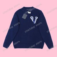 Xinxinbuy Мужчины дизайнерские толстовины толстовок свитер Жаккард Пэрис Женщины Черно-белый серый синий S-XL