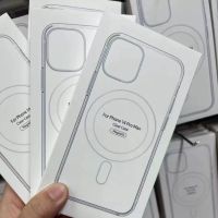 Custodie telefoniche di ricarica magnetiche Wirels per iPhone 14 Pro Max Case 13 12 11 Caricatore MagSafe acrilico trasparente