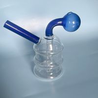 Glass Bubbler Aceite Burner Tubo para fumar mini agua Hookah Bong Rig
