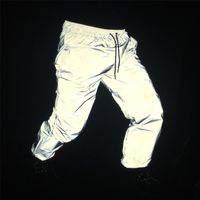 Pantalon masculin pantalon pantalon réfléchissant les joggeurs de nuit sportifs décontractés fluorescents.