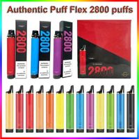 Puff Flex 2800 Puflar Tek Kullanımlık Vape Cihaz 10ml Önceden Doldurulmuş Sigara Pod Kartuşları 1000mAh Pil Orijinal PK Elux Legend