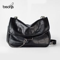 Bolsas de ombro bisonjs Rhombus rocha preta single oblíqua span span bolsa de luxo para mulher 2022 PU Leather Messenger
