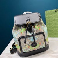 Sırt çantaları kadınlar yazdıran okul çantası pvc sırt çantası moda çiçek çim seyahat çantası ip kapalı ayarlanabilir omuz kayışı büyük kapasiteli açık paketler çanta