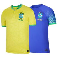 2022 Jersey de f￺tbol Camiseta de Futbol Copa Mundial 2023 Paqueta Neres Coutinho Brasils Camisa de f￺tbol Firmino Jes￺s Marcelo Pel￩ Brasil 22 23 Maillot de Foot Men Kids Kit