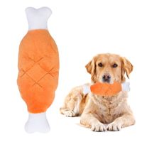 Animal Pet Dog Squeays Toys Plush Toy Toy Funny Drumstick Shape Dur￡vel para Chew