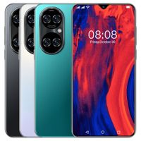 P50 Pro T￩l￩phones cellulaires Smartphone Show 5G Network 4GB RAM 64 ROM 10 CORE 6800MAHCAMEERA 48MP 108MP HD INCELL ANLLUX MOBILE T￉L￉PHONE DUAL SIM DUAL SOURCE