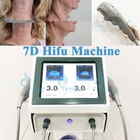 محمولة 7D HIFU مضادة للجلد تجعد صالون تجميل استخدام آلة التخسيس معدات رفع الوجه مع 7 خراطيش
