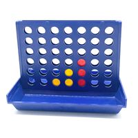 Brettspiel Spielzeug vier in einer Linie Mini Connect 4 Row Travel Size Family VERMATIVE BLUE Farbe