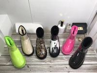 Botas de grife TPU Boots australiano clássico de botas quente moda geléia bootie color fluorescente mini botas de meia