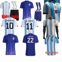4xl 22 23 Argentine Soccer Jerseys Dybala 2022 2023 Fans Joueur Version Lautaro Martinez Di Maria Football Shirt Kun Aguero 1986 Retro Maradona Mens J 37ky #
