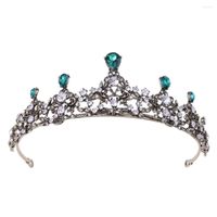 Hair Clips Vintage Black Crystal Bridal Tiaras Wedding Crown...