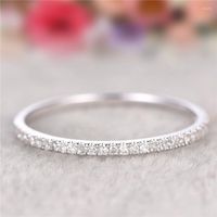 Anéis de casamento 3 cores eternity promessa anel 925 prata esterlina prata cúbica banda de festa de zircônia para mulheres jóias de dedos simples