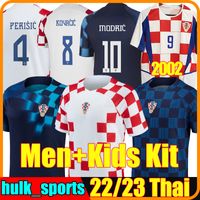 Croatia Modric 2021 Coupe d'Europe Croatie Maillots de football Mandzukic Accueil Perisic Rakitic Srna Kovacic suker Retro 1998 2002 Chemises de football Hommes Enfants Kits