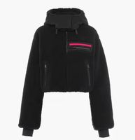 여자 모피 양고기 코트 겨울 패션 파파 따뜻한 탑 재킷 디자이너 짧은 스플리밍 코트 모자 분리 가능한 펑크 바람발기 포켓