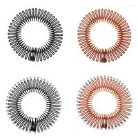 Haarclips 5pcs/Los niedlicher Kunststoff Full Circle Stretch Flexible Kammzähne Kopfbandbandclip